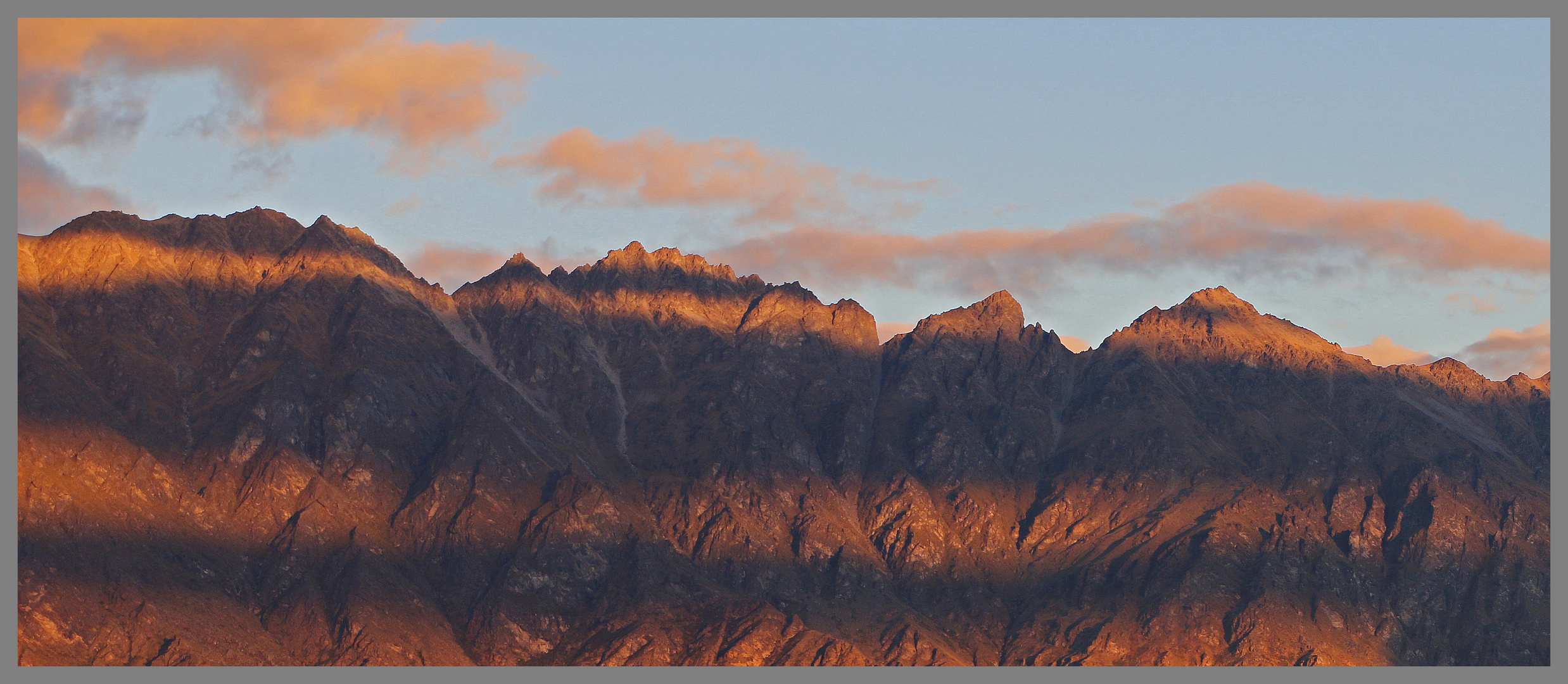 The Remarkables and lake Wakatipu evening