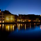 The Reuss River at Dusk