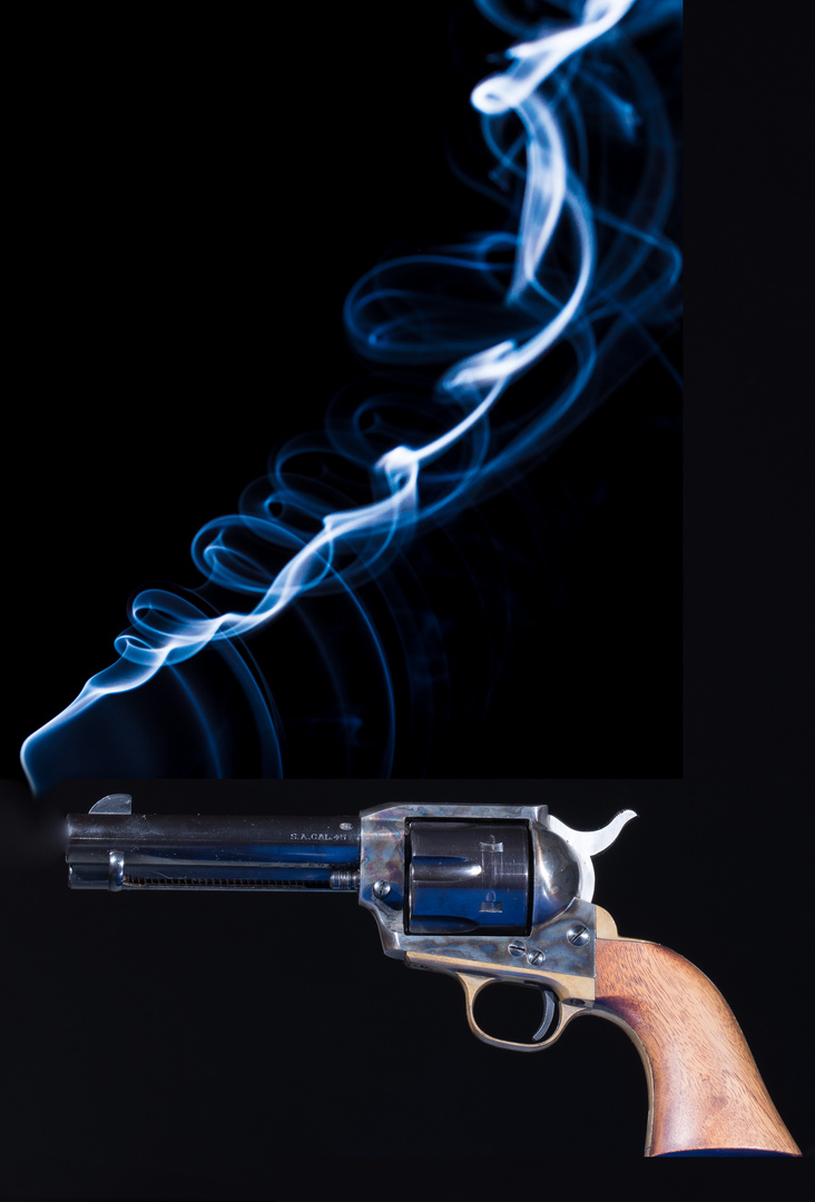 The revolver smoke