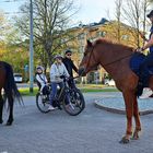 The riders on kiosk