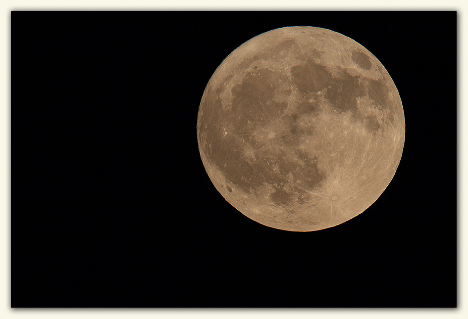 The rising full moon over the Mediterranean...