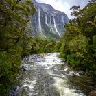 The river and waterfalls