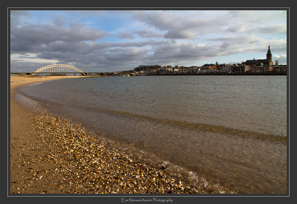 The river Waal with the famous bridge at Nijmegen