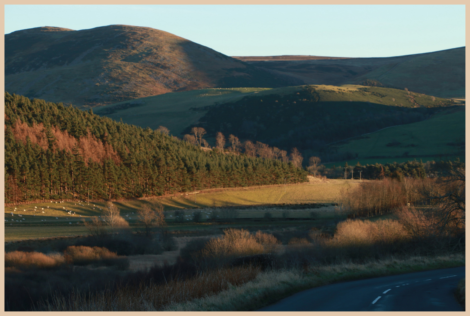 the road from yetholm to Wooler