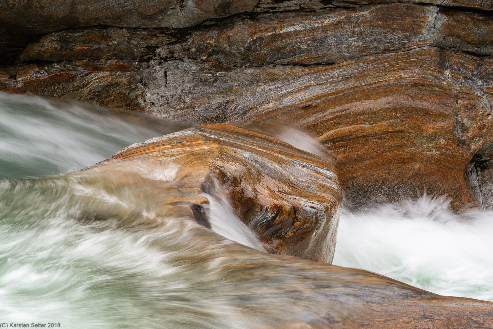 The rock in the torrent