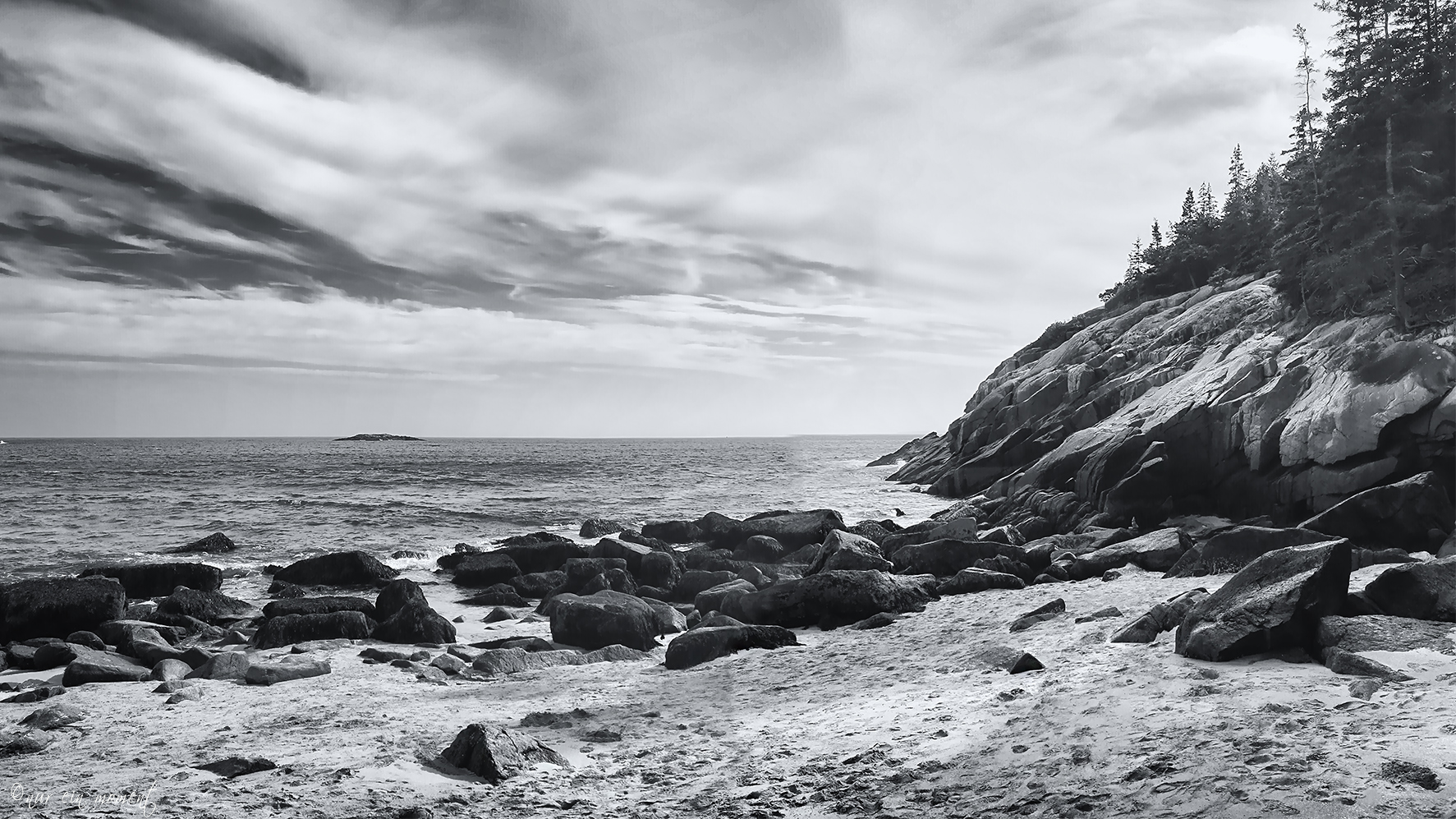 the rocky beach