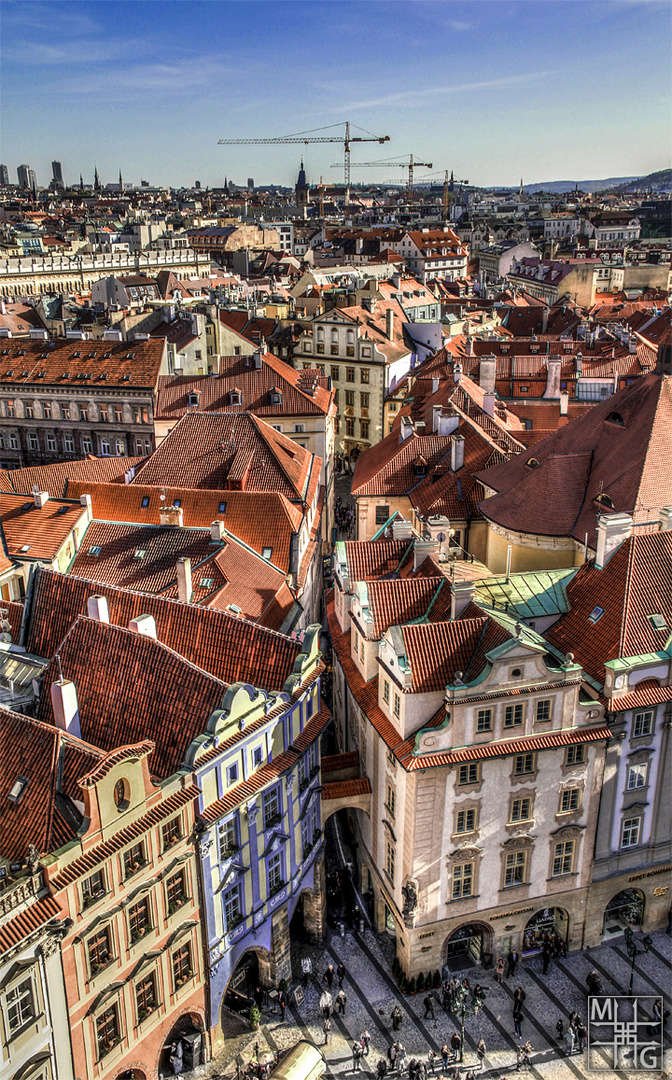 The roofs of Prague