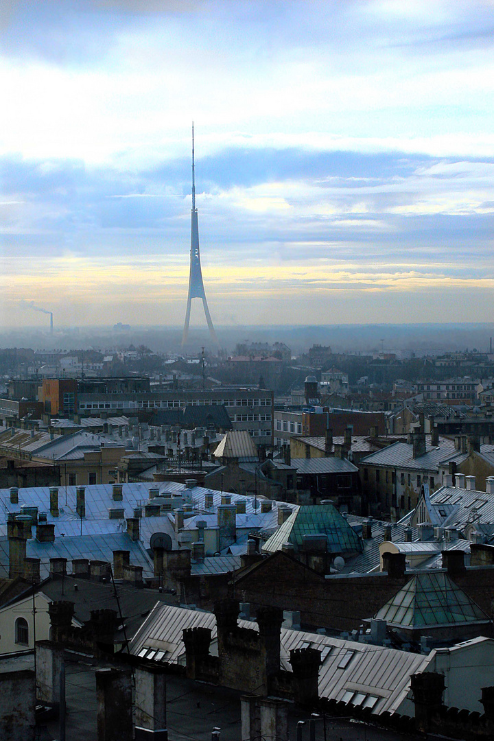 the rooftops of Riga