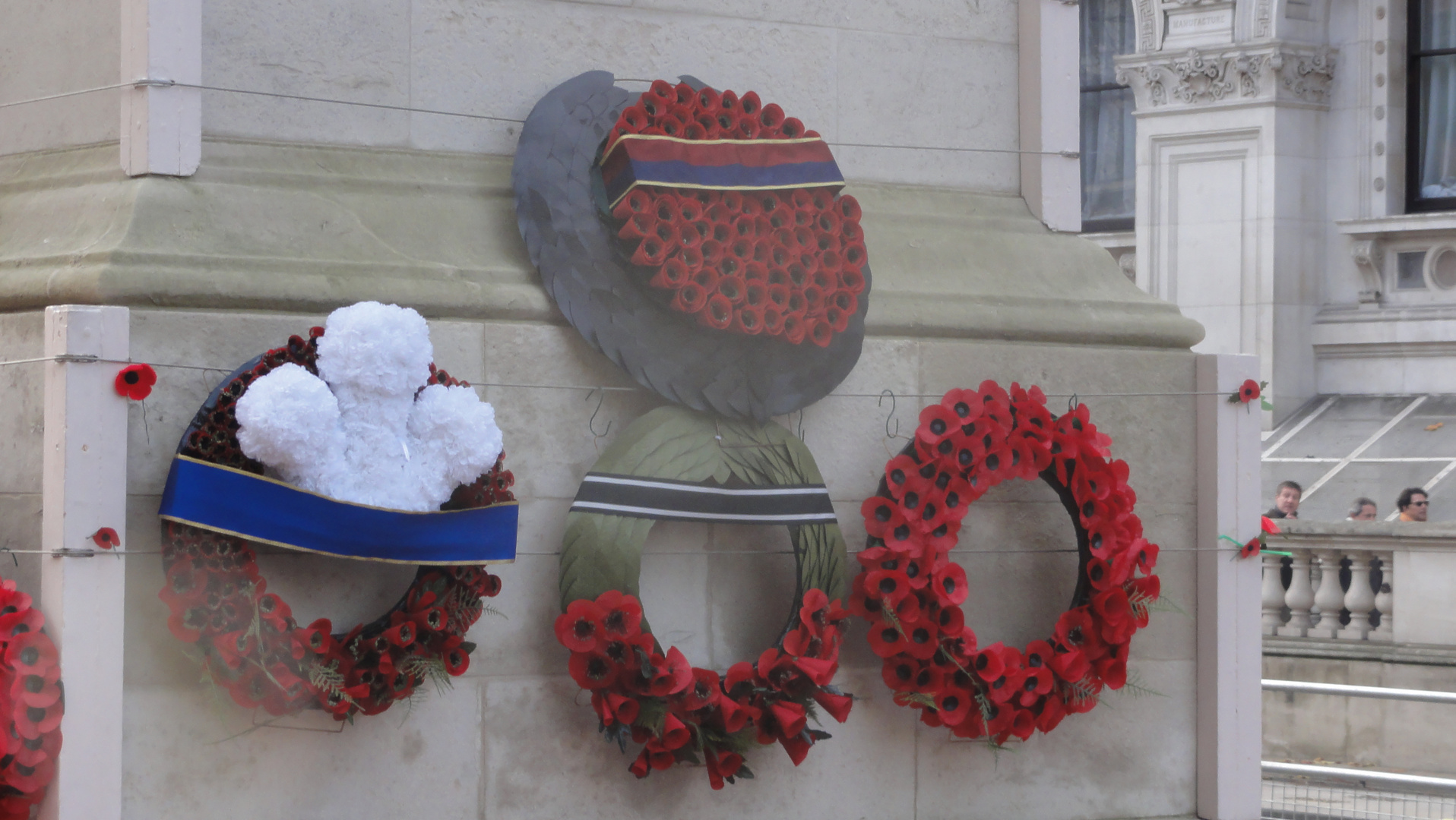 The Royal Poppy Wreaths laid on the Cenotaph in London November 2014