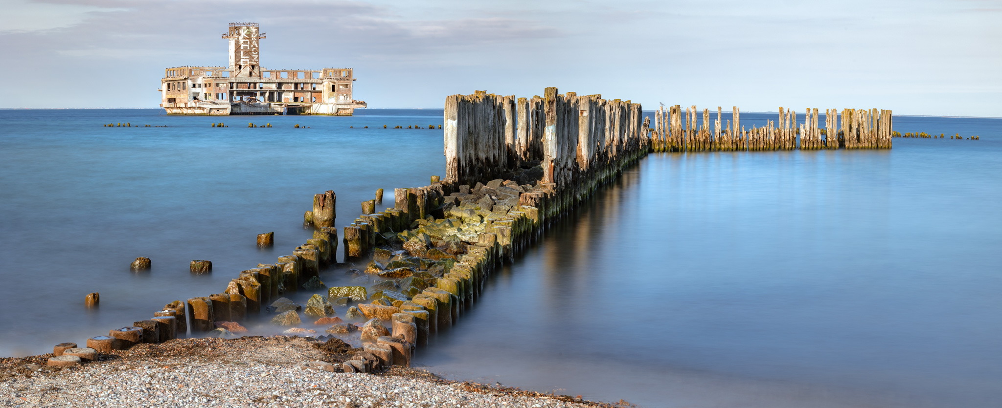 The ruins near the coast