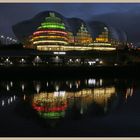 the Sage Gateshead at night