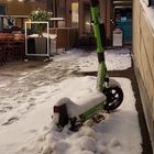 The scooter on winter time