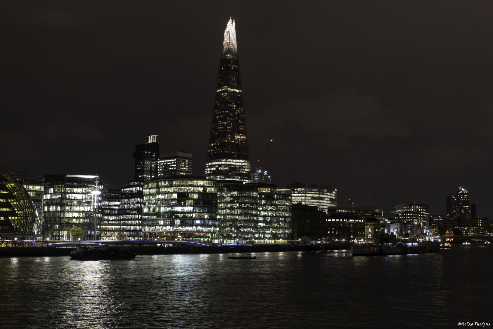 the shard at night