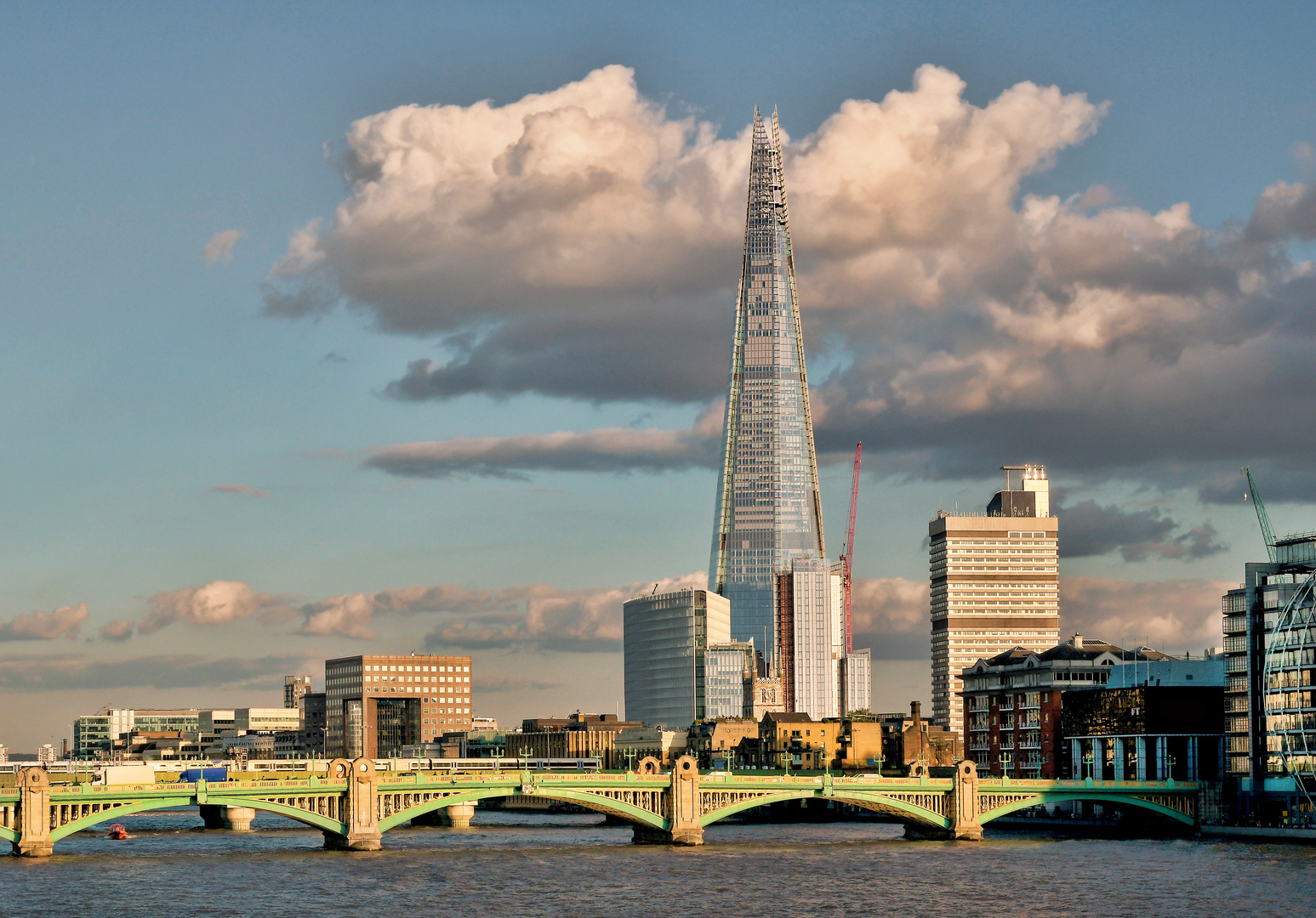 The Shard - with clouds