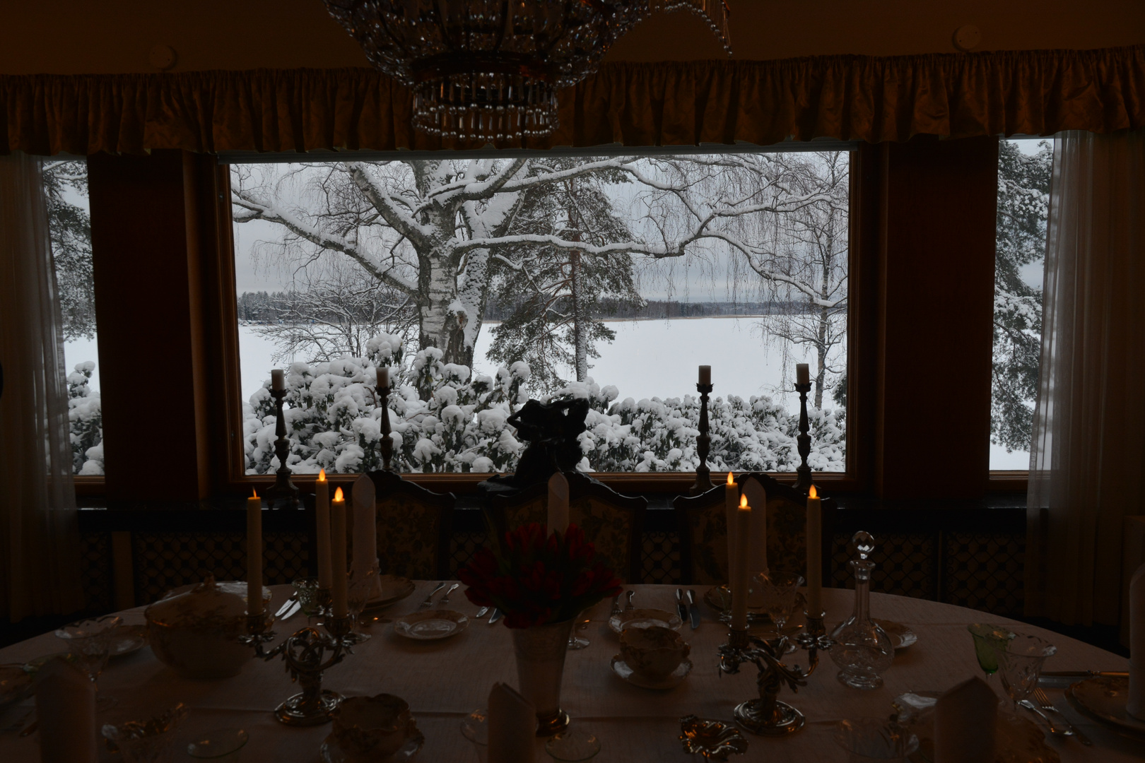 The sigh from Villa Gyllemberg dining-room.