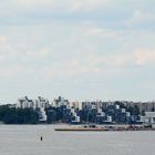 The sight from Suomenlinna to Lauttasaari