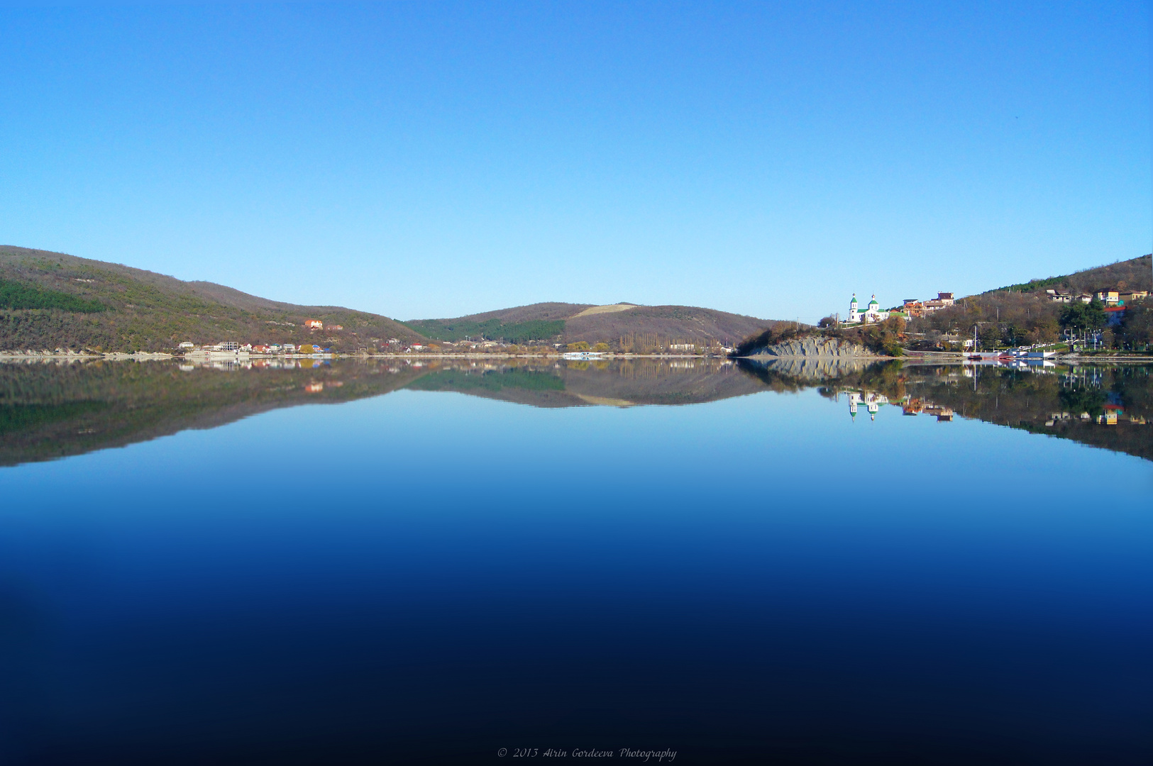 The sky and water