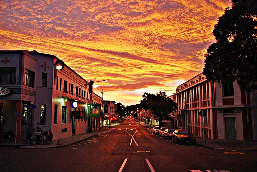 The Sky is burning over Napier