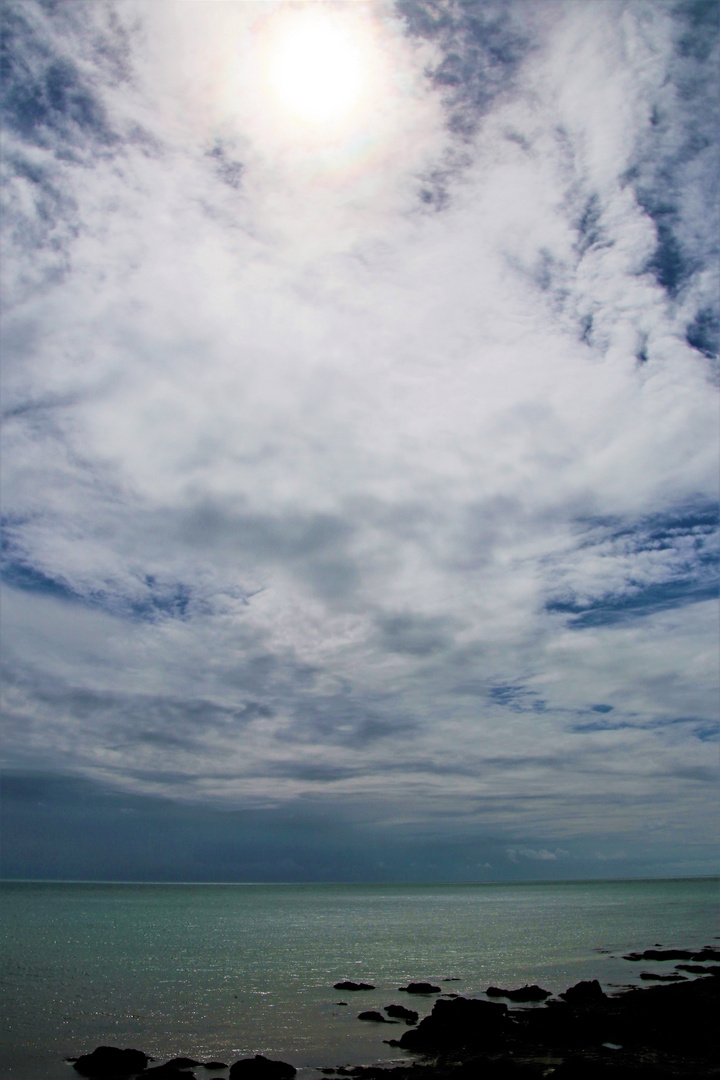 The sky over the English Channel