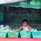 The smallest vegetable seller in Manila