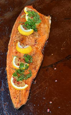 The smoked salmon file on market square