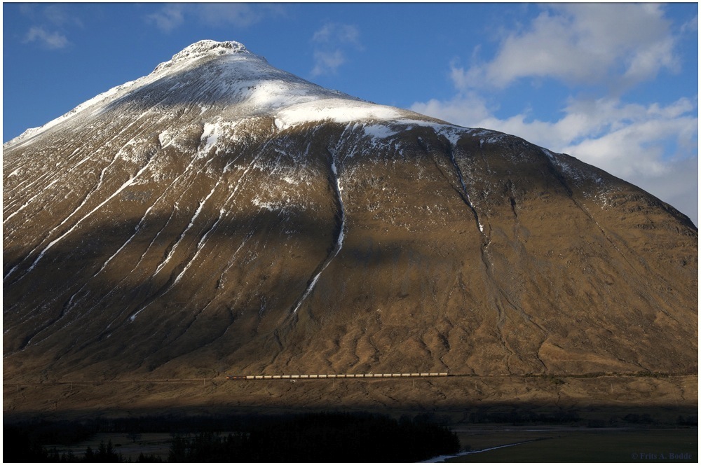 The snow capped Beinn Dorain