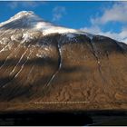 The snow capped Beinn Dorain