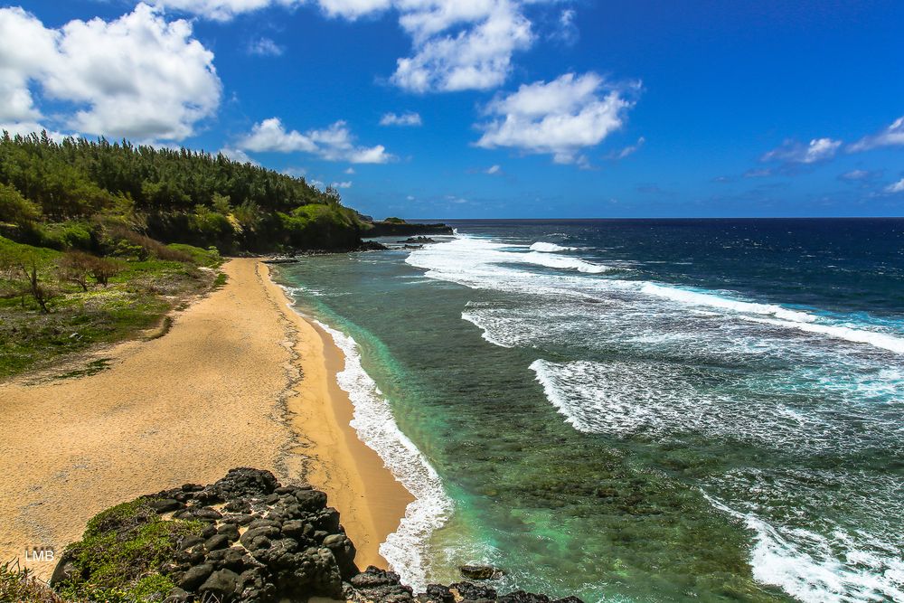 The south coast of Mauritius