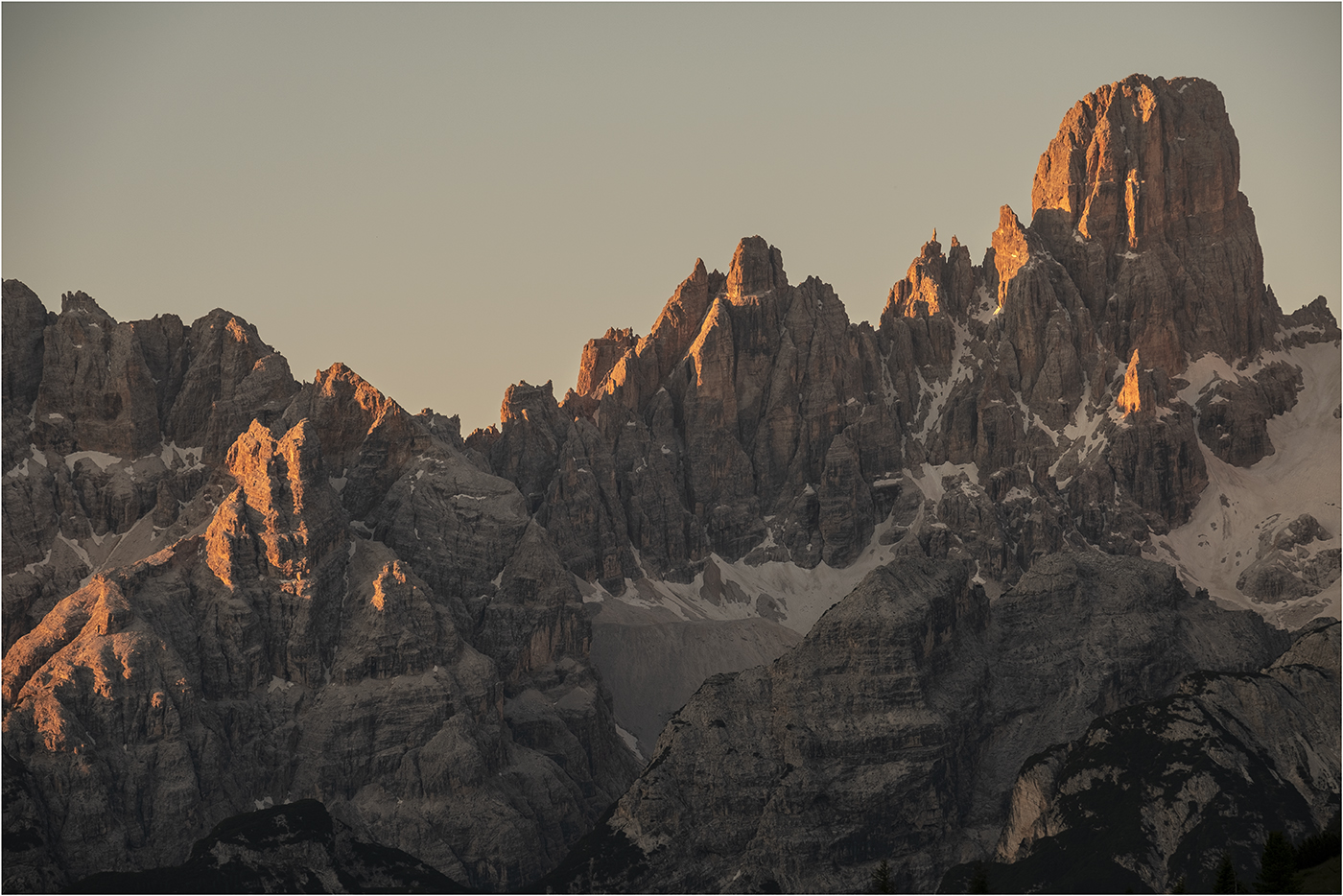 The spikes of the Monte Cristallo