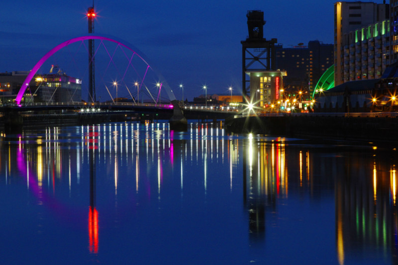 The Squinty Bridge in Glasgow.
