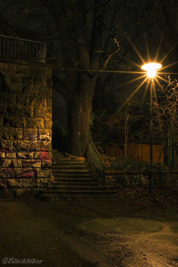 the stairs in the berlin night