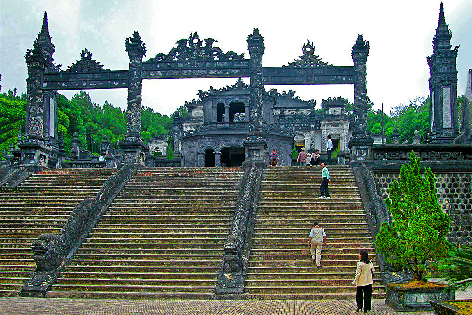 The stairs to Khai Dinh mausoleum