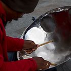 the steel drum player