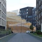 The steps to roof of parking house