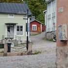 The street sight on old Porvoo