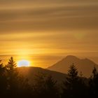 The sun awakens the mountain