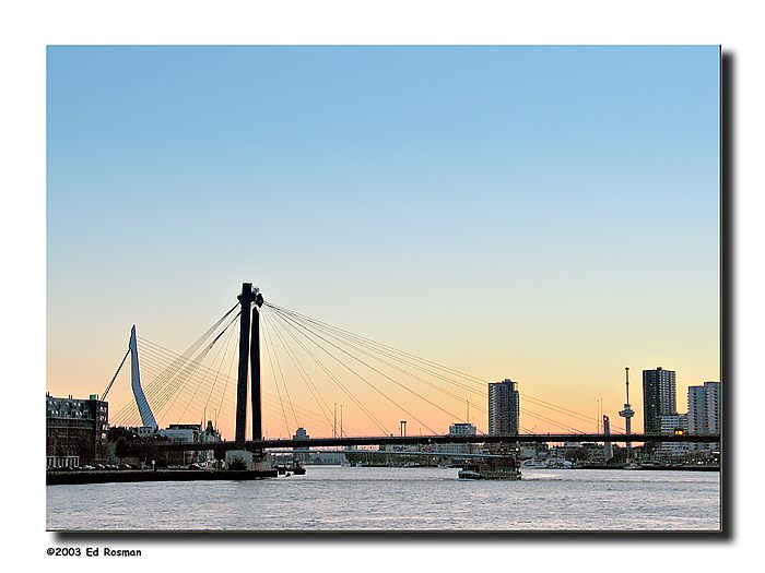 The sun goes down in Rotterdam - The Netherlands