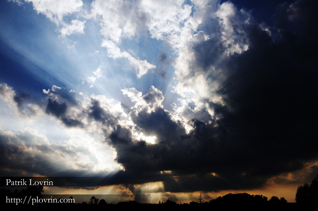 The sun is hiding behind clouds