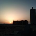 The sunrise in Cement Plant in Syria