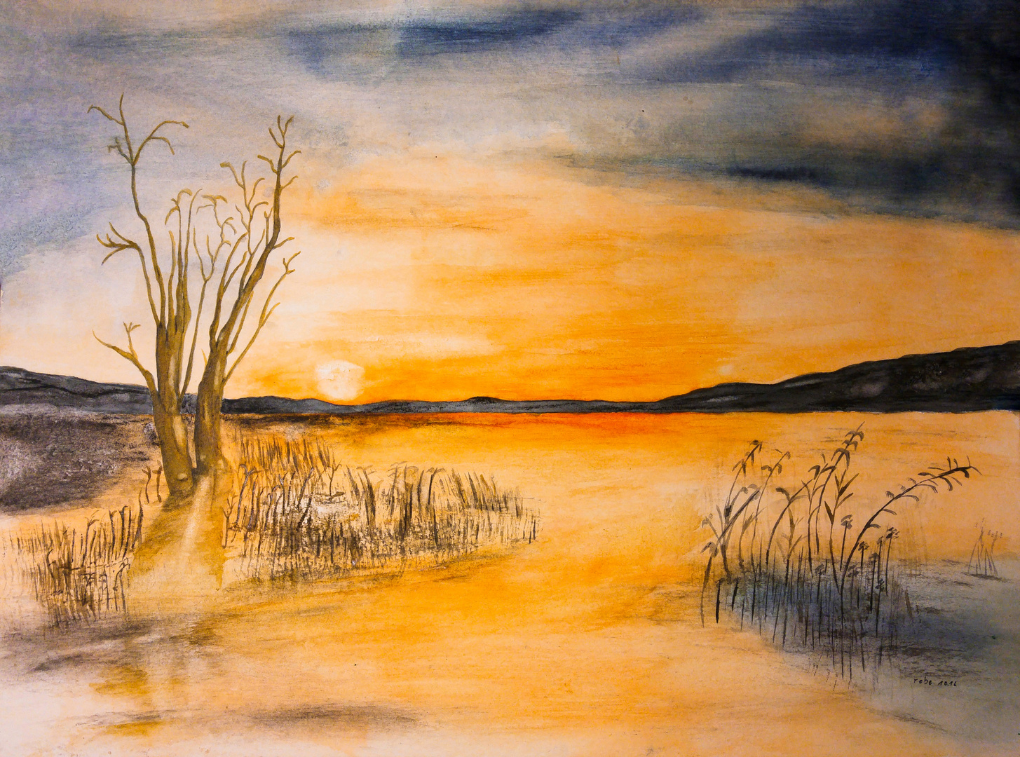 The Sunset   (Aquarell)