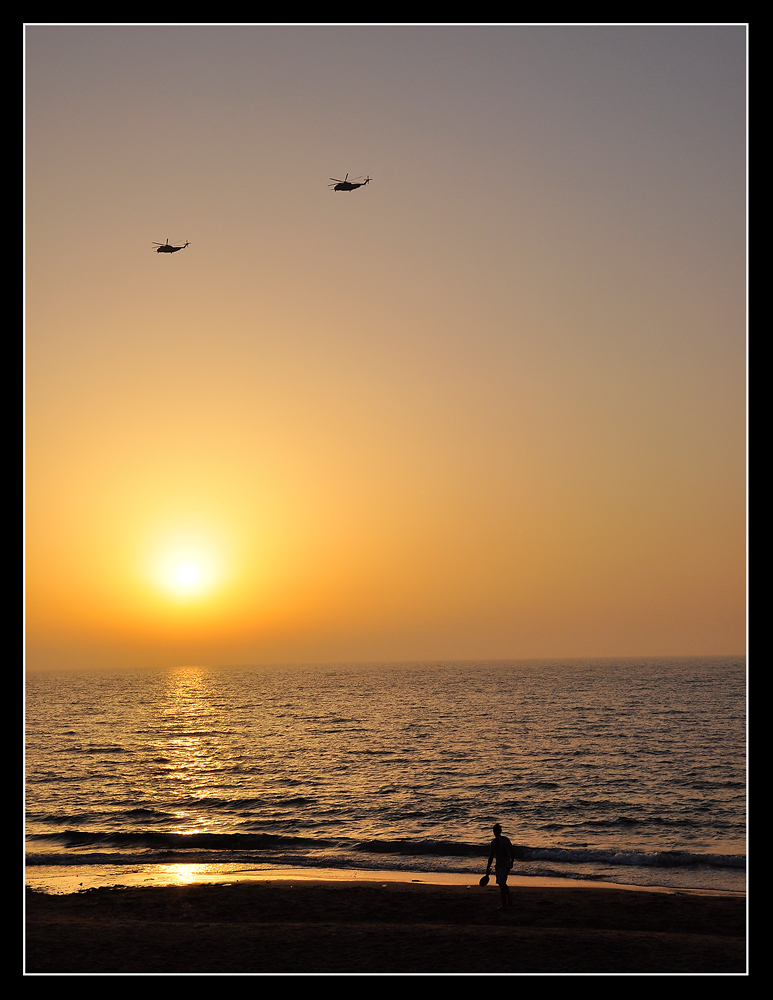 The sunset in Israel