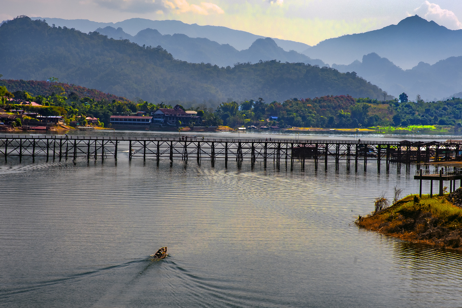 The teak bridge in Sangklaburi