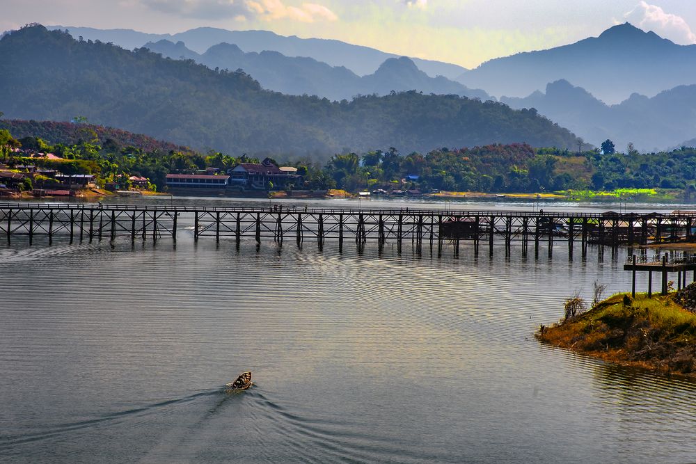 The teak bridge in Sangklaburi