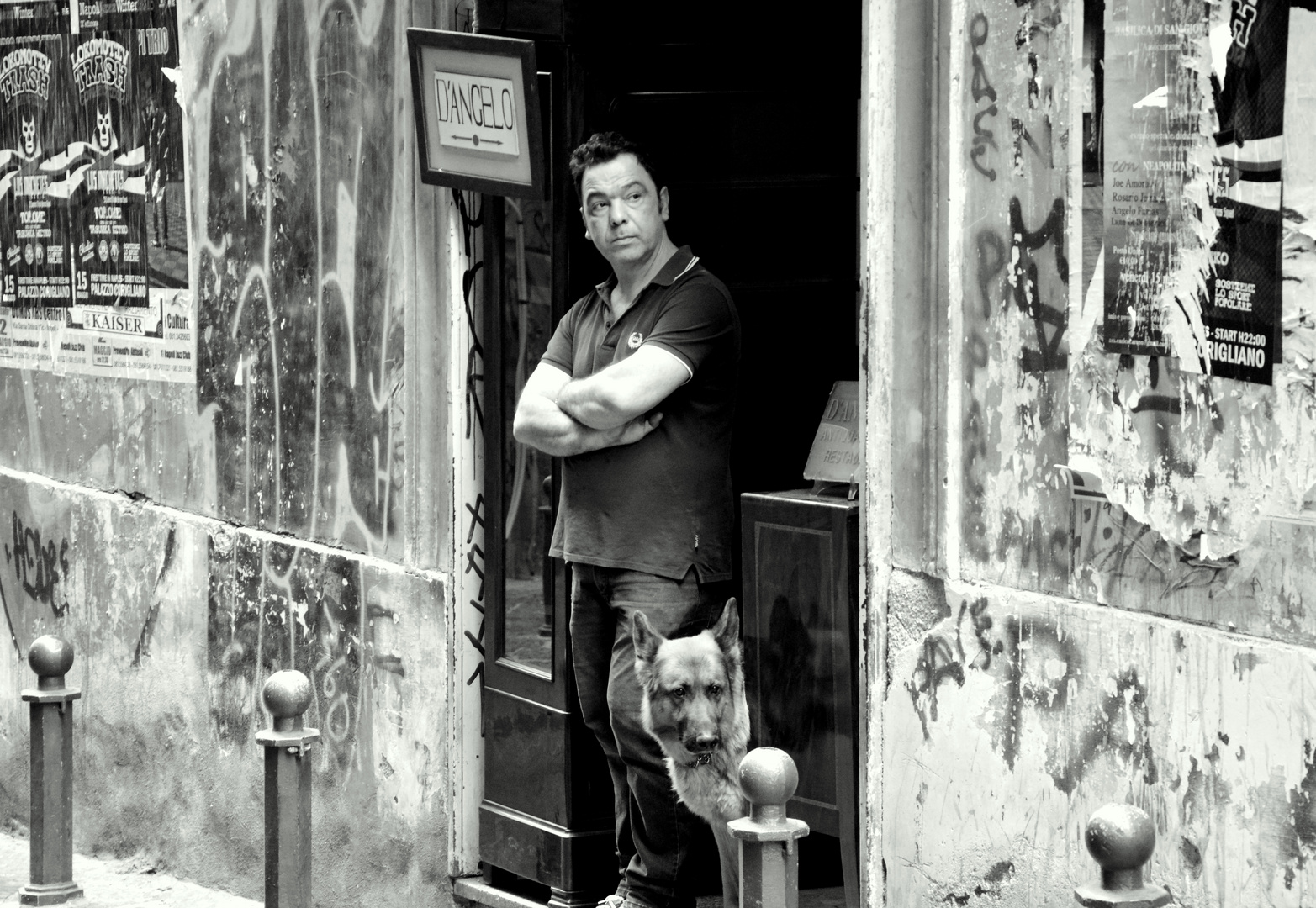 The two shopowners waiting for customers. Napoli