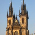 The Tyn Church in the Old Town Square of Prague