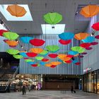 The umbrella installation on shopping centre