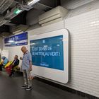 The underground in Paris, appealing scene and announce