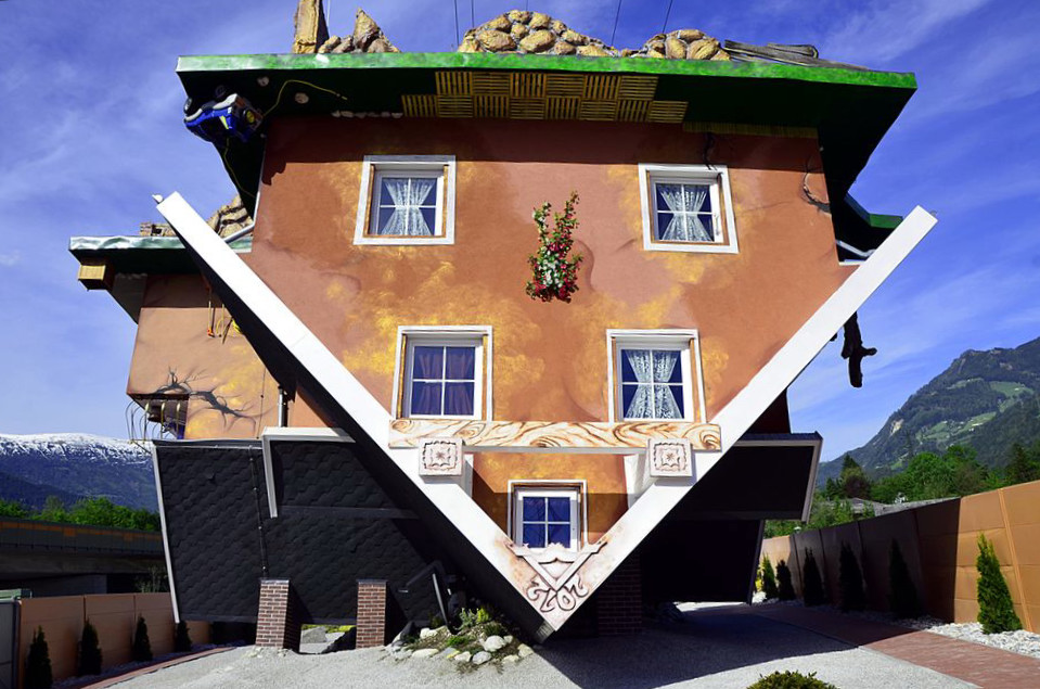 The upside down house in Tyrol