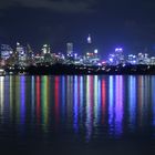 the view from Sydney at night