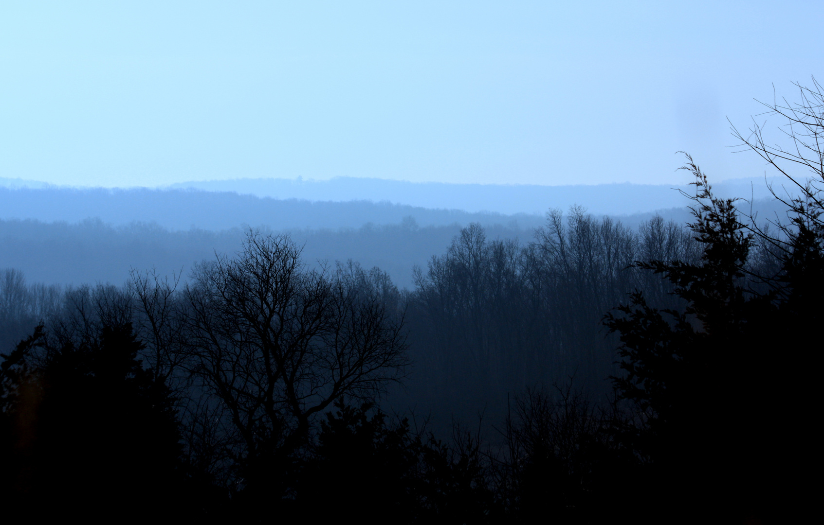 the view from the top of the ridge